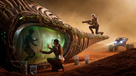 Alien Mars Station wallpaper
