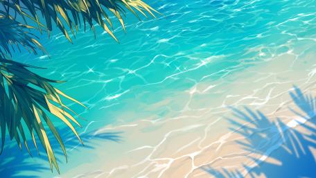 Tropical Anime Paradise wallpaper