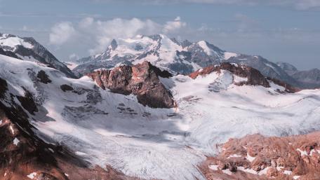 Monte Rosa Majestic Snow-Capped Peaks wallpaper