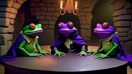 We, Three Frogs wallpaper