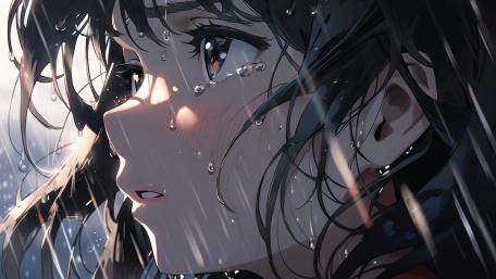 Rainy Reflections of Sadness and Tears wallpaper