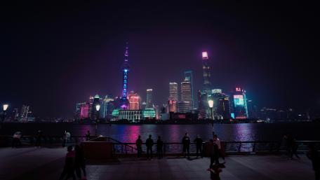 Shanghai's Nighttime Skyline in All Its Splendor wallpaper