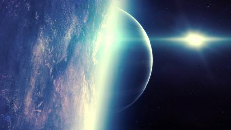 Ethereal Cosmic Dawn Awaits in Deep Space wallpaper