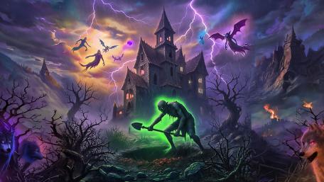 Neon Grave digger wallpaper