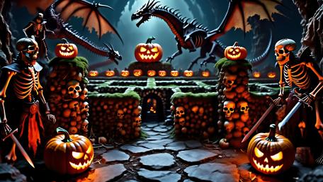 Ancient Skeleton Warrior Maze wallpaper
