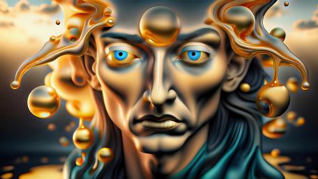 Golden Surreal Visionary wallpaper