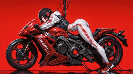 Futuristic Ride in Anime Style wallpaper