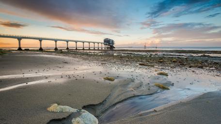 Wilkinson Pier at Sunset Serenity wallpaper