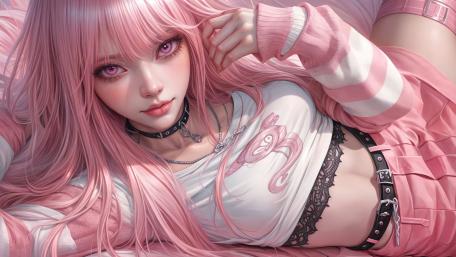 Captivating Pink Fantasy in 4K wallpaper