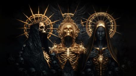 Gilded Guardians of the Underworld wallpaper
