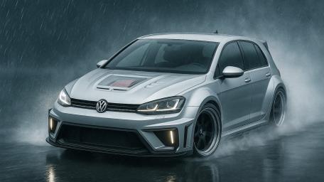 Volkswagen Golf in a Mystical Stormscape wallpaper