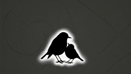 Mother Child Birds wallpaper