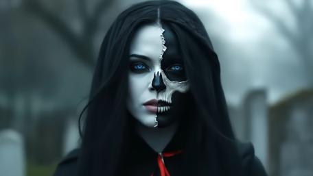 Gothic Elegance in Halloween Mystique wallpaper