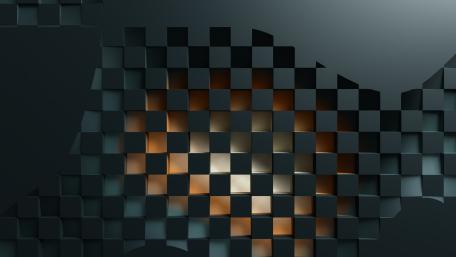 Dark 3D Lattice Illumination wallpaper