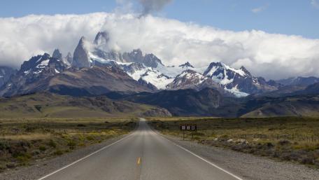 Majestic Drive: Journey to Mount Fitz Roy wallpaper