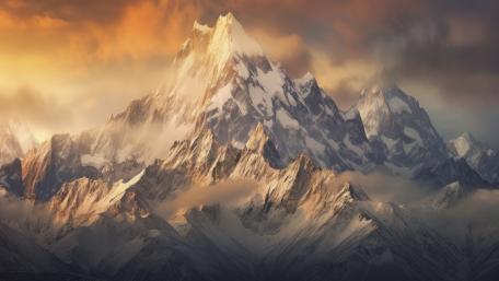 Mountain Majesty at Sunrise wallpaper