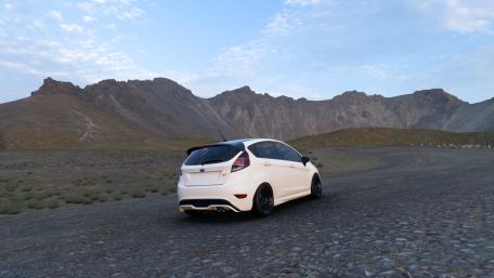 Ford Fiesta ST in Majestic Mountain Terrain wallpaper