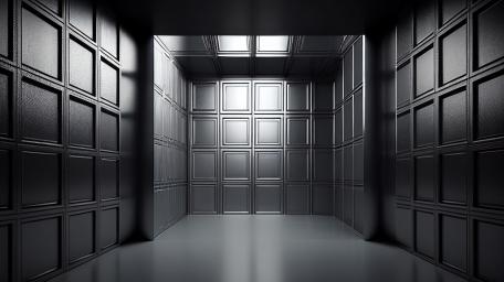 Monochrome Escape Hallway in 5K Clarity wallpaper