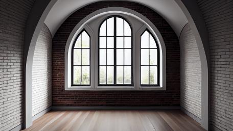 Arched Elegance Brightening Interior Spaces wallpaper