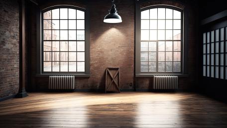 Warm Light through Loft Windows wallpaper