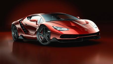Lamborghini Centenario in Striking Red Display wallpaper