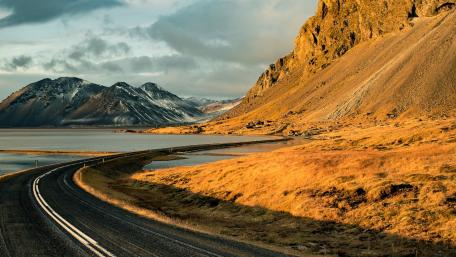 Road to Serene Beauty in Iceland wallpaper