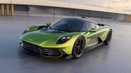 Aston Martin Valhalla in Striking Green Elegance wallpaper