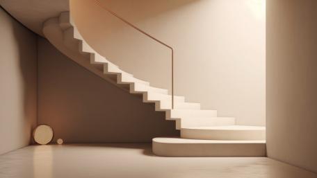 Stairway to Serene Simplicity wallpaper
