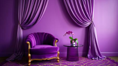 Purple Elegance in Interior Design wallpaper