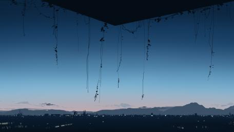 Anime Evening Cityscape in 4K wallpaper
