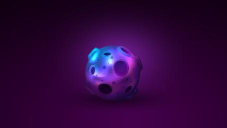 Purple Celestial Sphere in Cosmic Glow wallpaper