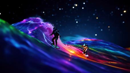 Cosmic Surfing wallpaper