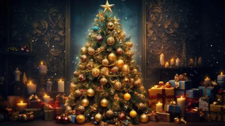 Festive Charm of a Christmas Wonderland wallpaper