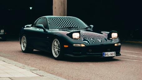 Mazda RX-7 Elegance in Helsinki Streets wallpaper