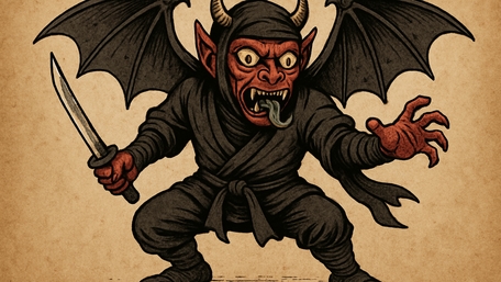 Demonic Warrior in Shadows wallpaper