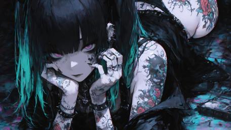 Dark Inked Beauty wallpaper