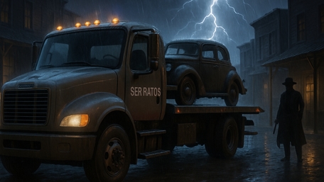 Stormy Night in a Ghost Town wallpaper