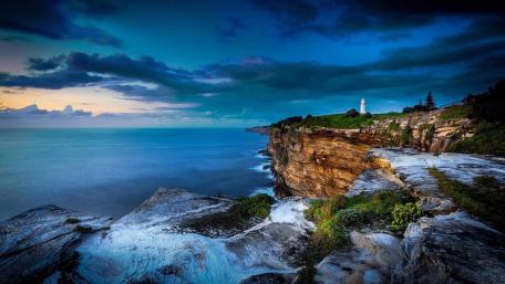 Majestic Coastal Beauty at Dusk in Australia wallpaper
