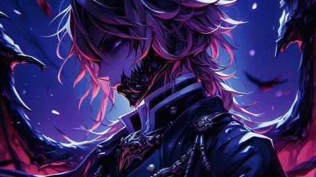 Demonic Elegance in Anime Art wallpaper