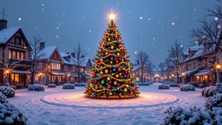 Winter Wonderland Christmas Scene wallpaper
