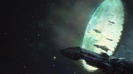 Cosmic Voyage Through the Stargate Galaxy wallpaper