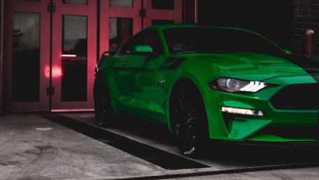 Green Ford Mustang Beauty in 4K wallpaper