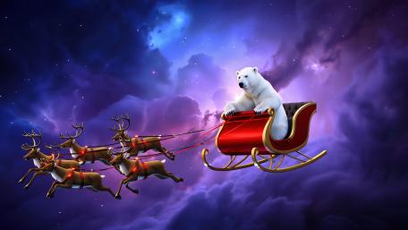 Sleighing Through the Cosmos with a Bear wallpaper