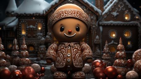 Gingerbread Wonderland Delight wallpaper