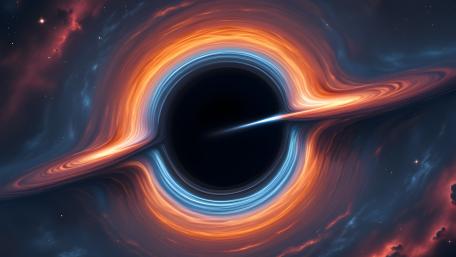 Cosmic Dance of Light and Darkness wallpaper