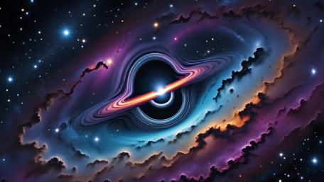 Black Hole Eating A Nebula wallpaper