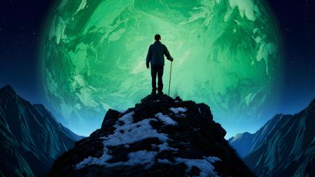 Green Planet Mountain Summit wallpaper