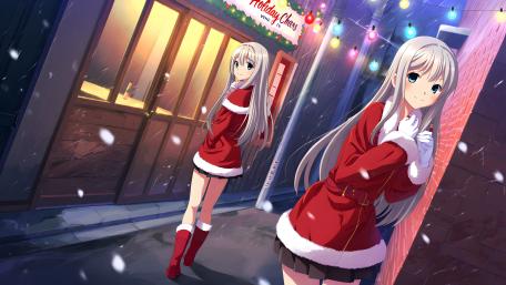Holiday Cheer in Anime Style wallpaper