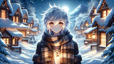 Winter Wonderland in Anime Style wallpaper