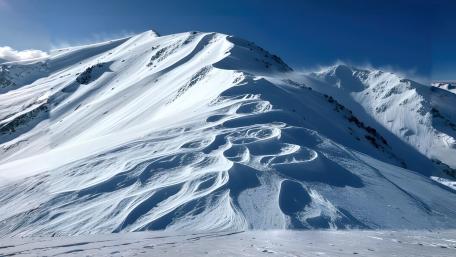Winter Wonderland in Snowy Hills wallpaper